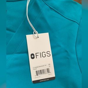 Figs Teal Catarina One pocket scrub top XS NWT